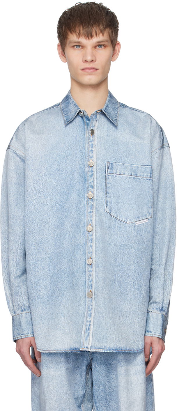 Skjorta Alexander Wang Printed Shirt Blå | UWC1241675