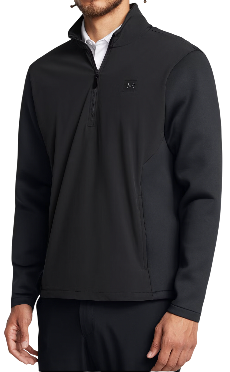 Sweater Under Armour UA Drive Pro Storm Hyb HZ Half-Zip Jacket Svart | 1387118-016