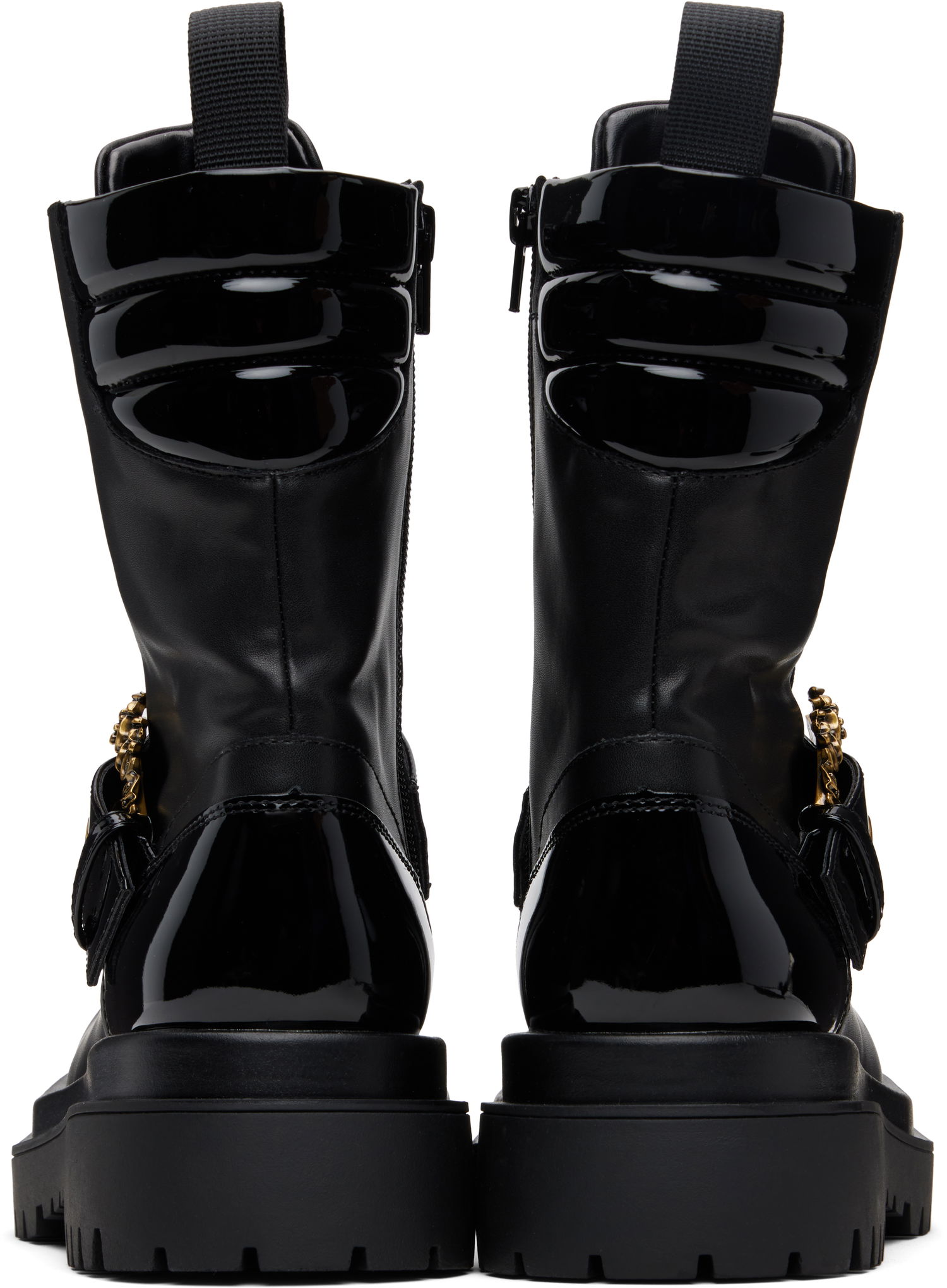 Sneakers och skor Versace Versace Jeans Couture Pin-Buckle Boots Svart | E79VA3S67_E71570, 1