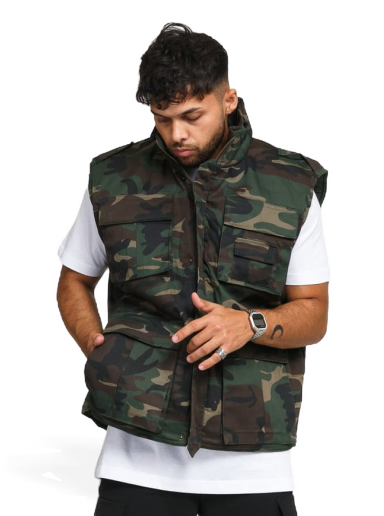 Väst Urban Classics Ranger Vest Grön | BD4014 Green Camo
