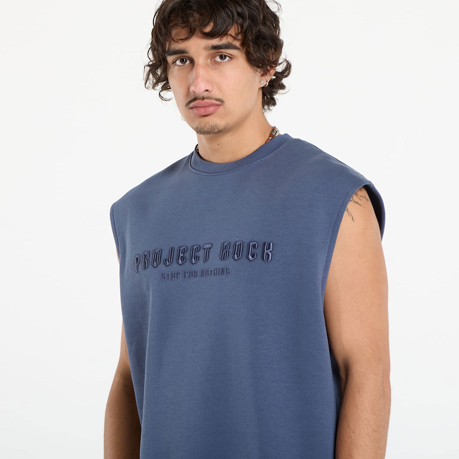 Sweatshirt Under Armour Project Rock Icon Sleeveless Sweatshirt Blå | 6005012-044, 1