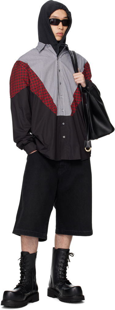 Skjorta VETEMENTS VETEMENTS Tracksuit Panelled Shirt Svart | UH76SH860BR, 3