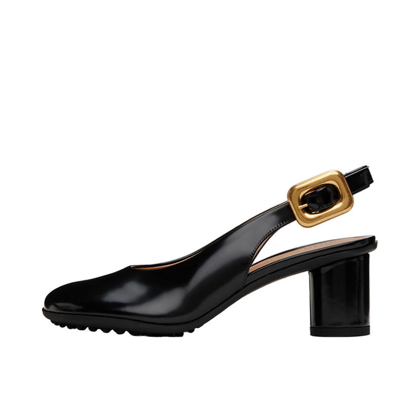 Sneakers och skor Bottega Veneta Leather Slingback Pumps with Buckle Svart | 778535 V2LR0