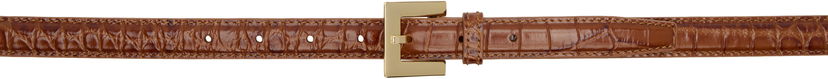 Bälten Anine Bing ANINE BING Nicola Embossed Leather Belt Brun | A-12-10975-BWN1