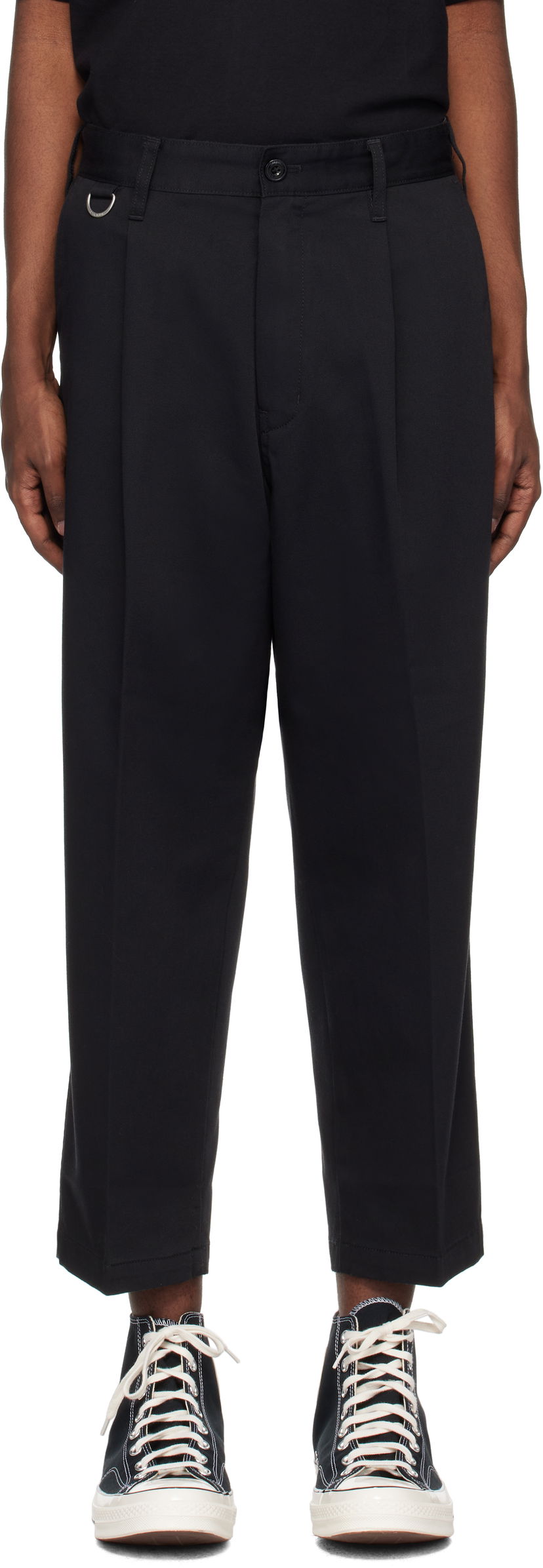 Byxor Neighborhood Dickies Edition Tuck Wide Trousers Svart | 242VFDKN-PTM01