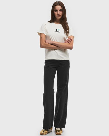 T-shirt CLOSED Printed T-Shirt with Denim Graphic Vit | C95621-44H-PR-218, 1