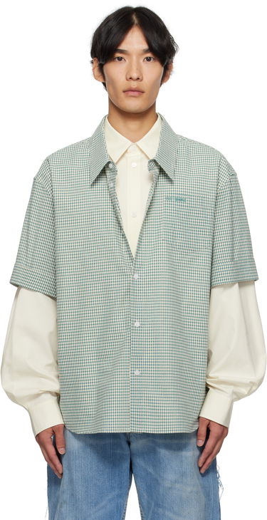 Skjorta We11done We11done Detachable Sleeves Shirt Grön | WD-SH2-25-181-M-BG, 0