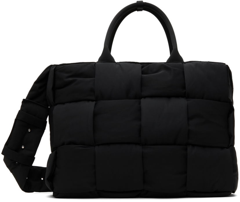 Tygpåse Bottega Veneta Large Padded Tote Bag Svart | 765066 V30V2