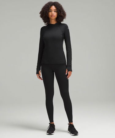 Damasker lululemon Fast and Free High-Waisted Fleece Pockets Leggings 71 cm Size 10 Svart | prod11530529, 1