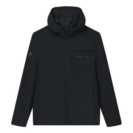 Vindjacka FILA Athletics Knit Hooded Jacket Svart | A11M211510F-BK
