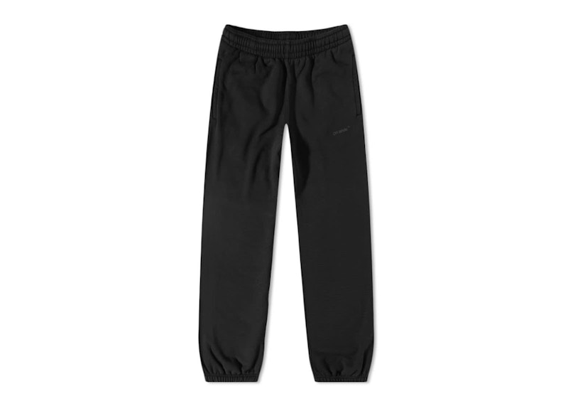 Träningsbyxor Off-White Diagonal Tab Slim Sweatpants Black/Black Svart | OMCH029C99FLE0011010