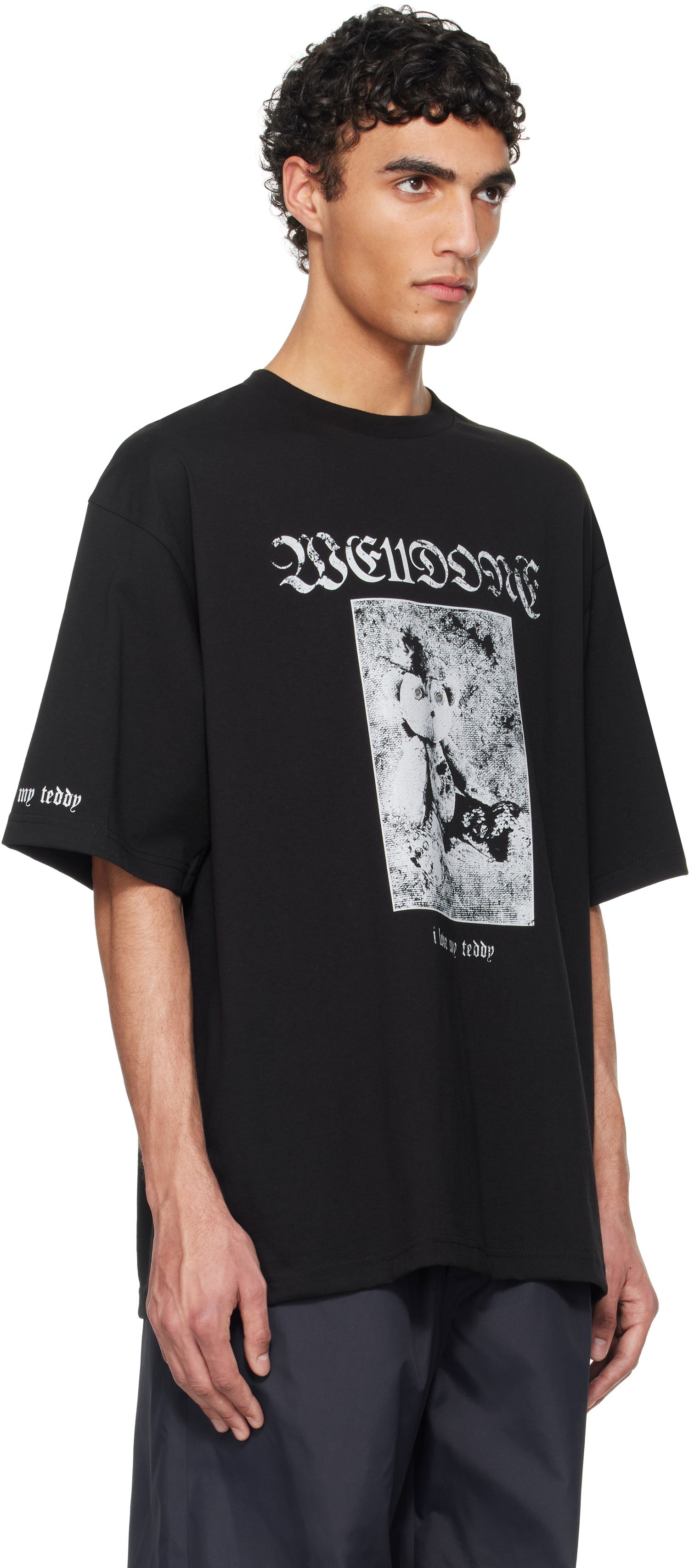 T-shirt We11done We11done Teddy Graphic T-Shirt Svart | WD-TT1-25-796-U-BK, 1