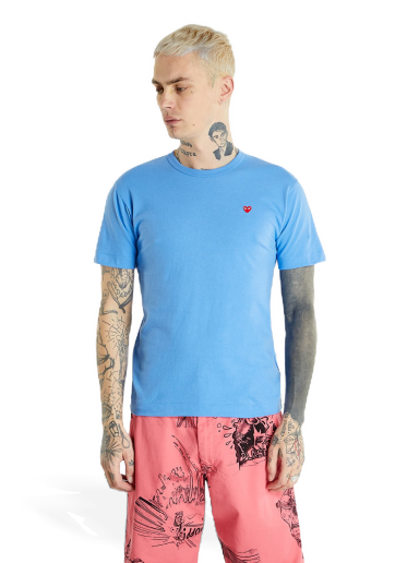 T-shirt Comme des Garçons PLAY Heart Logo Tee Blå | AZT314 blue