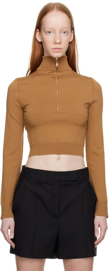 Sweater Max Mara Max Mara Balbo Cropped Mock Neck Sweater Brun | 2313611031600 13611031, 0