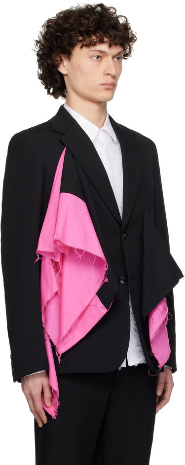 Jacka Comme des Garçons Comme des Garçons Homme Plus Gabardine Blazer with Draped Detail Svart | PO-J054-051, 1