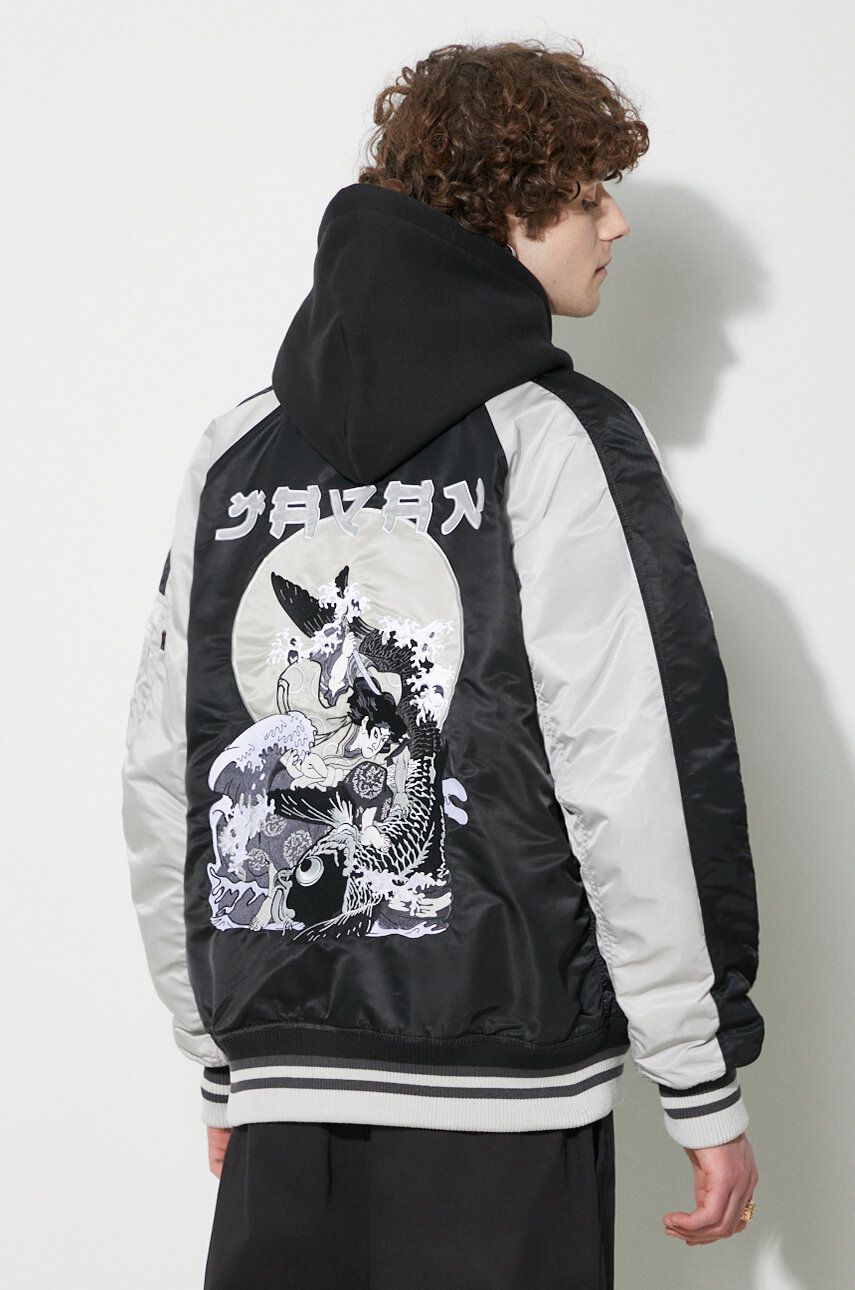 Bomberjacka Alpha Industries Japan Warrior Souvenir Bomber Jacket Svart | 146101, 0