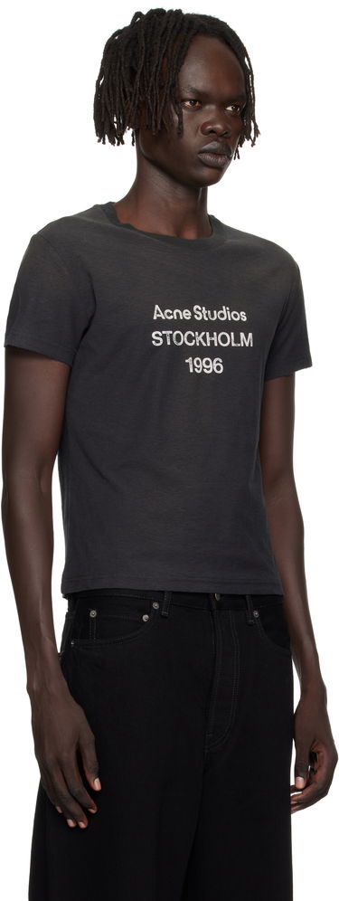 T-shirt Acne Studios Acne Studios Logo T-Shirt Svart | CL0395-, 4
