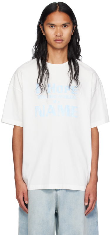 T-shirt We11done Lettering T-Shirt Vit | WD-TT2-24-760-U-WH, 0