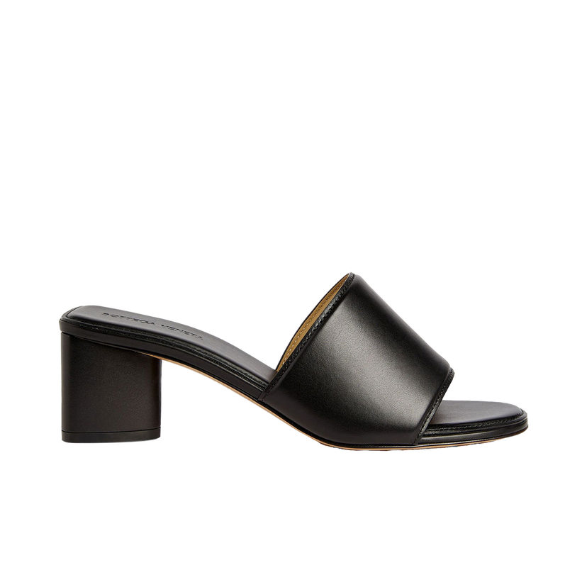 Sneakers och skor Bottega Veneta The Band Slip-On Leather Sandals Svart | 651378VBSL01000