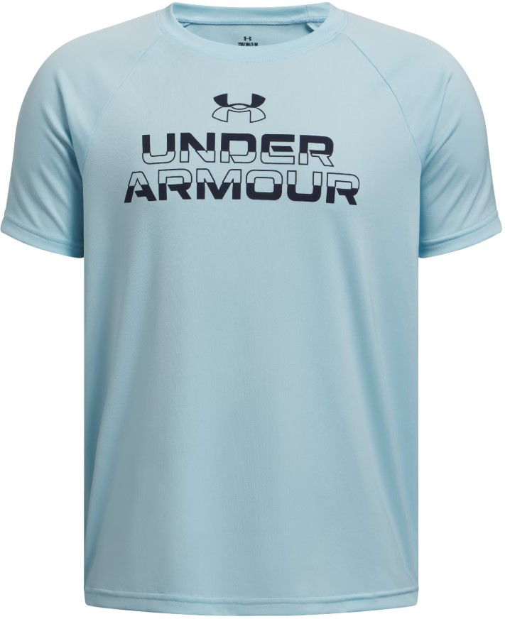 T-shirt Under Armour Under Armour Tech Split Wordmark Short Sleeve T-Shirt Blå | 1383010-494