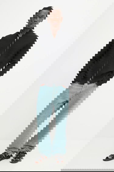 Sweater Samsoe Samsoe High-Neck Full-Zip Knit Cardigan SANIKLAS Svart | M24300028, 1