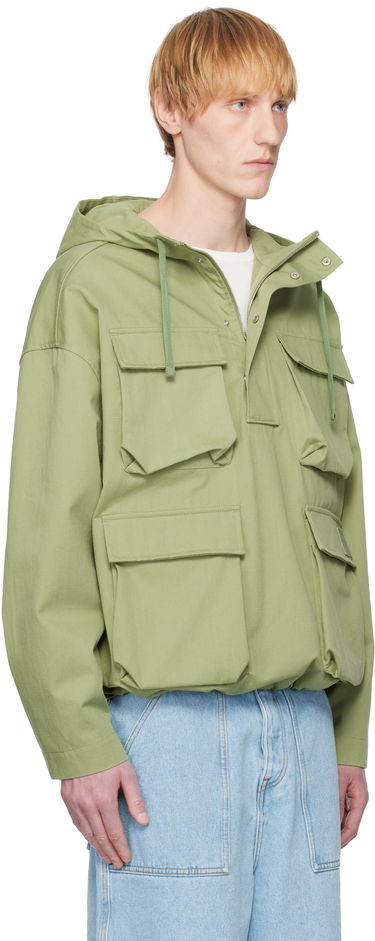 Parkas MAISON KITSUNÉ Maison Kitsuné Hooded Popover Jacket Grön | OM02112WW9026, 1