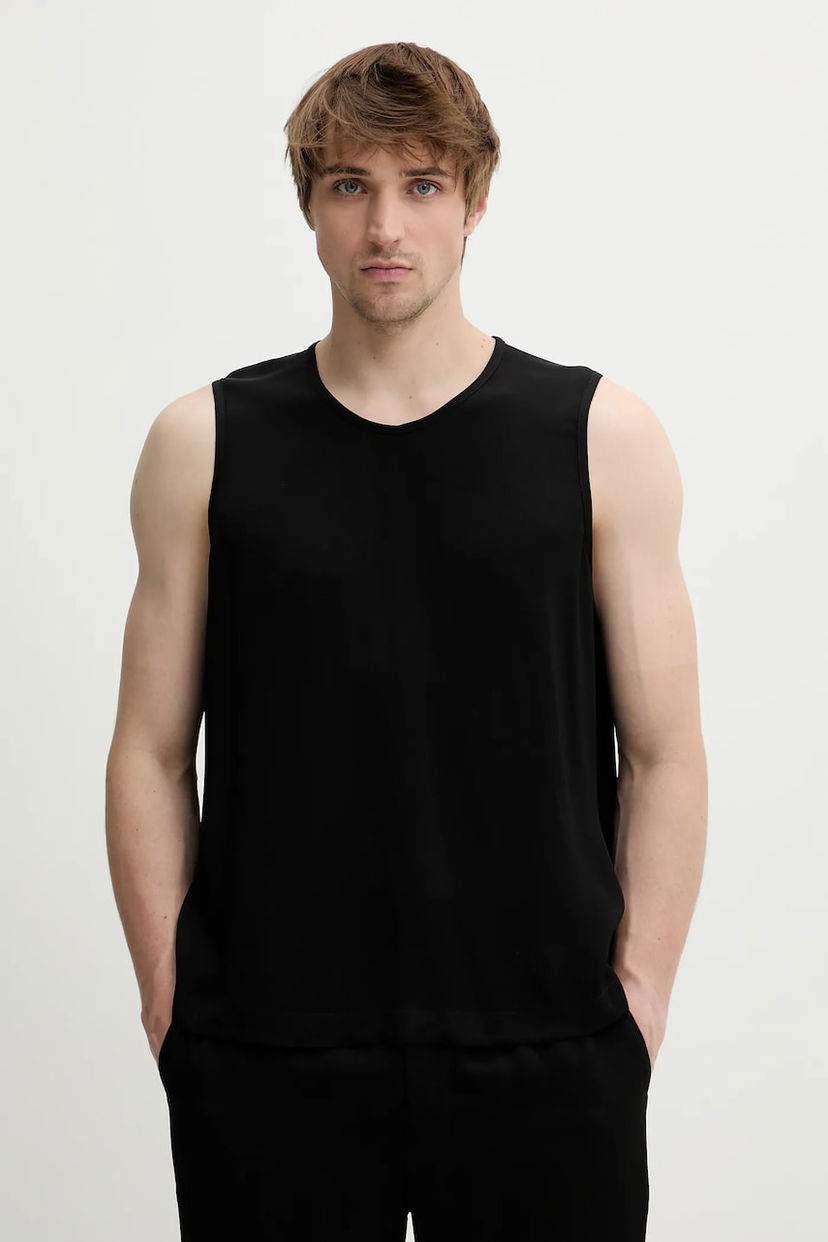 Linne Nanushka Nanushka KOBEE Sleeveless T-Shirt Svart | NM25SSTP11199
