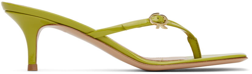 Tillbehör Gianvito Rossi Gianvito Rossi Ribbon Thong Heeled Sandals Grön | G15320.55RIC.VER