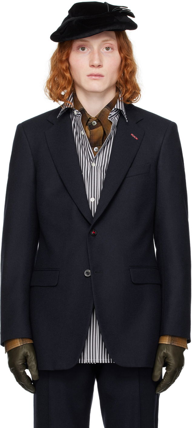 Rockar Maison Margiela Stitch Blazer Mörkblå | SI1BN0007 S60309