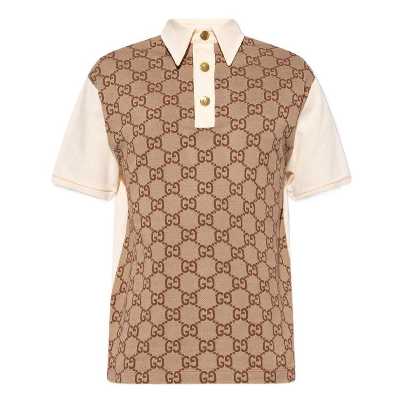 Polotröja Gucci Jumbo GG Jacquard Polo Brun | 682015-XJD1F-2270