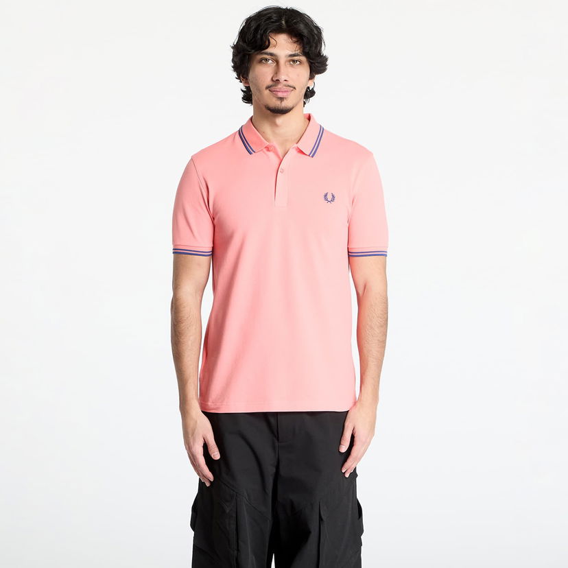 Polotröja Comme des Garçons Comme des Garçons SHIRT x Fred Perry Knit T-Shirt Rosa | FO-T501 CORAL