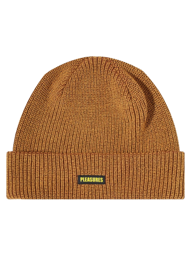 Mössa Pleasures Impact Logo Beanie Brun | P22F063-TAN