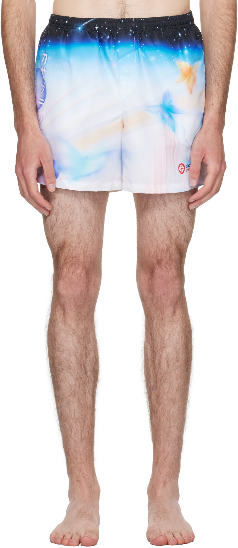 Badkläder Casablanca Casablanca Printed Swim Shorts Flerfärgad | MPF25-TR-032-01