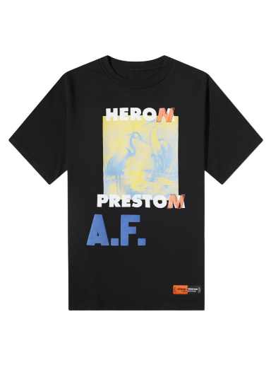 T-shirt HERON PRESTON A.F. Authorized Oversized Tee Svart | HMAA026S22JER0041015