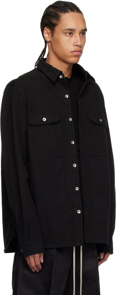 Skjorta Rick Owens Rick Owens DRKSHDW Hollywood Organic Cotton Overshirt Beige | DU01E3755 CVS, 4