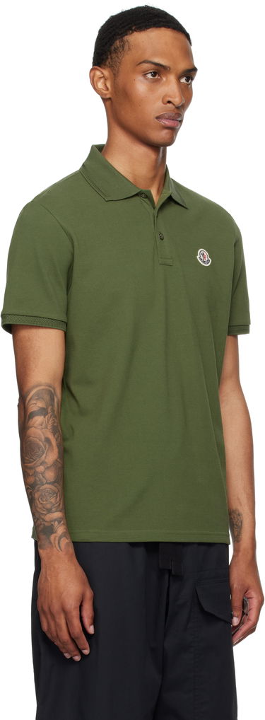 Polotröja Moncler Moncler Logo Patch Cotton Piquet Polo Vit | K20918A0001484556, 4