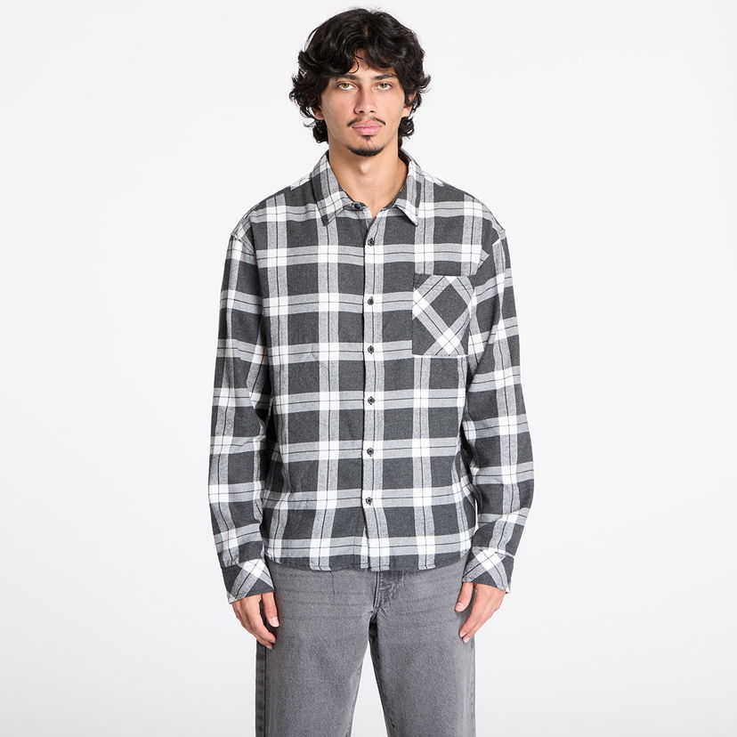 Skjorta Urban Classics Shirt Boxy Checked Grå | TB6325-01219