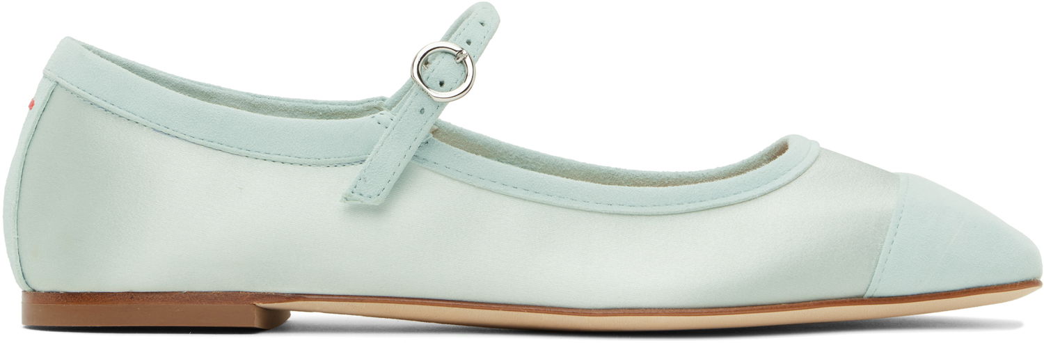 Kläder Aeyde Aeyde Uma Satin Toe-Cap Ballerina Flats Turkos | A11-FL-RKLS08FL169-SS25-1017-067, 0