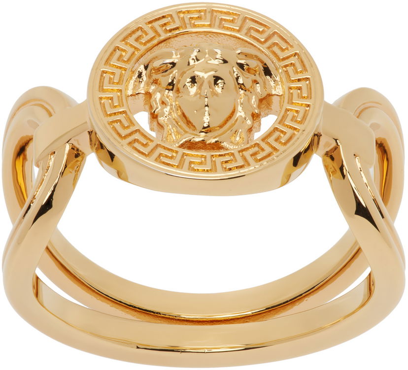 Ringa Versace Gold Medusa '95 Ring Metallisk | 1014558_1A00620