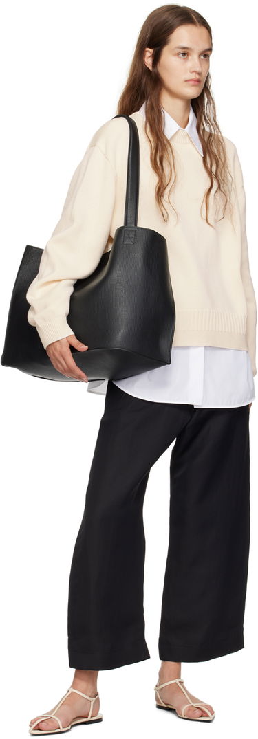 Handväska Studio Nicholson Studio Nicholson Doublet Leather Tote Bag Svart | DOUBLET SN - 741, 3
