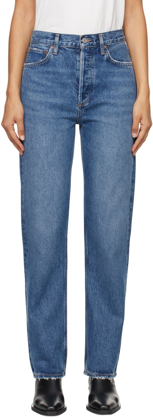 Jeans AGOLDE High Rise Straight Jeans Blå | A154D-1535, 0