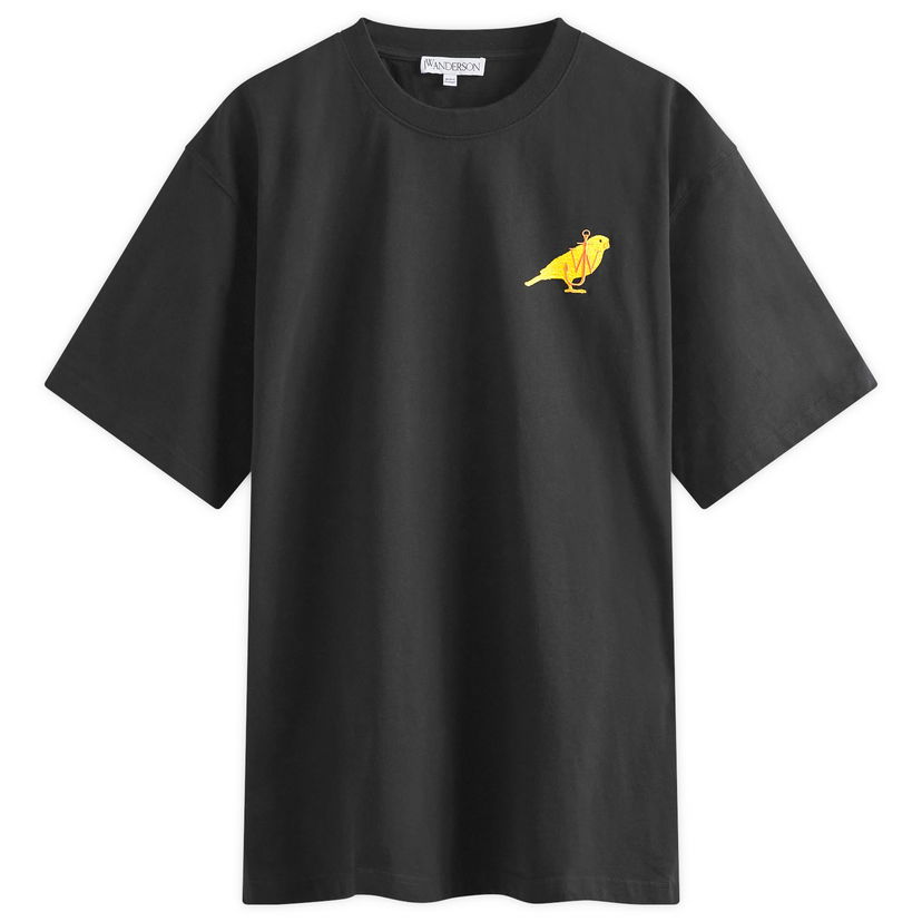 T-shirt JW Anderson Canary Embroidery T-Shirt Svart | JT0235-PG1606-999