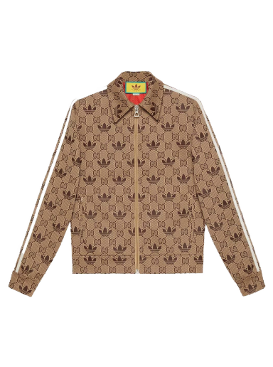 Jacka Gucci GG x adidas Trefoil Zip Jacket Beige | 722998 XJE1O 9742