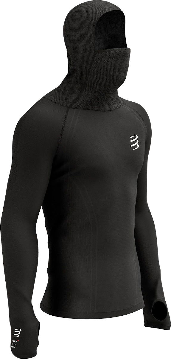 Sweatshirt Compressport 3D Thermo UltraLight Racing Hoodie Svart | au00007b-990