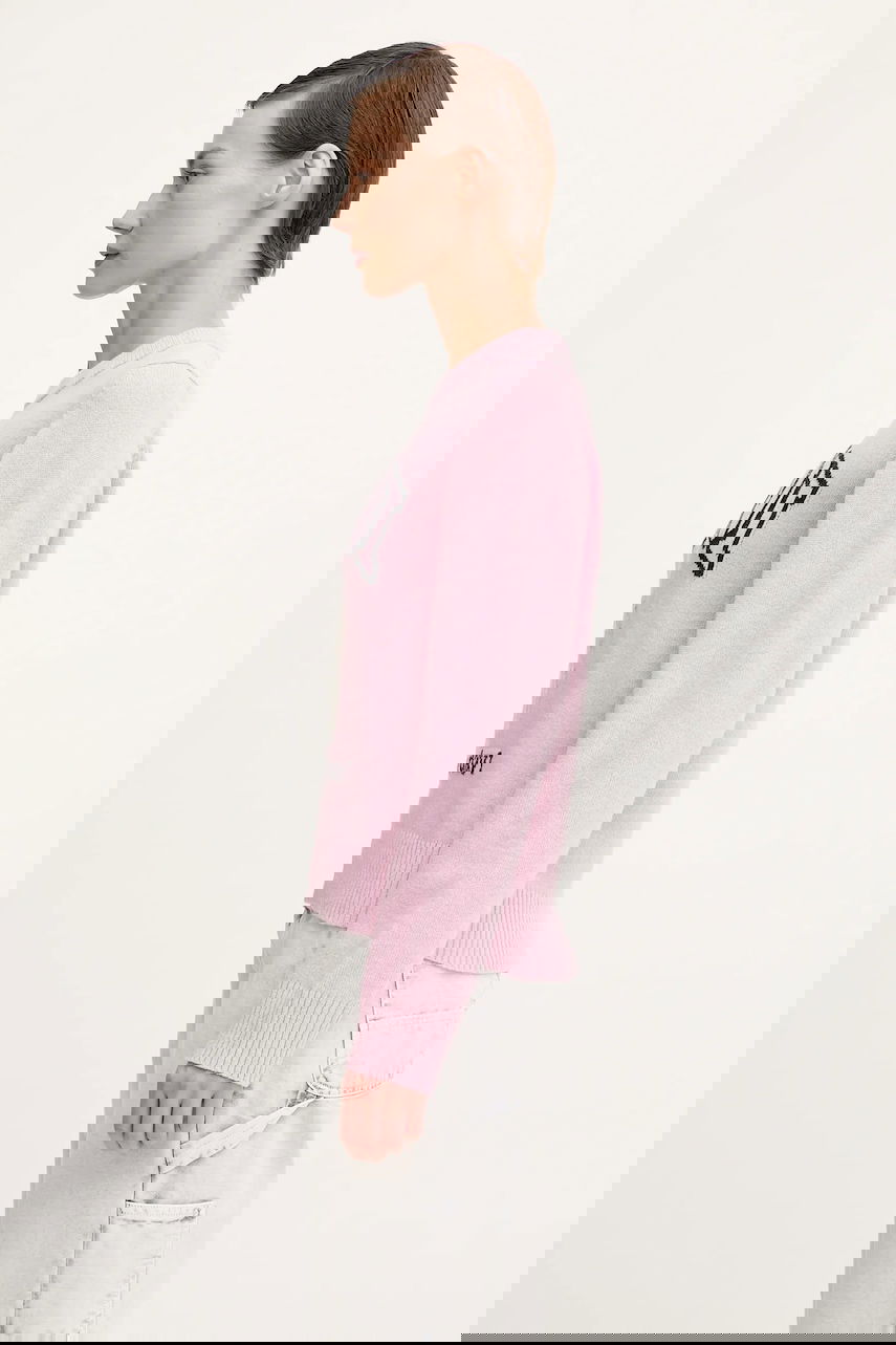 Sweater GANNI GANNI Graphic Wool Mix Poodle Sweater Rosa | K2499, 1