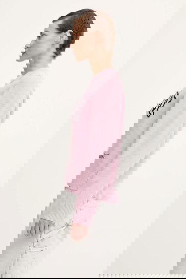 Sweater GANNI GANNI Graphic Wool Mix Poodle Sweater Rosa | K2499, 1