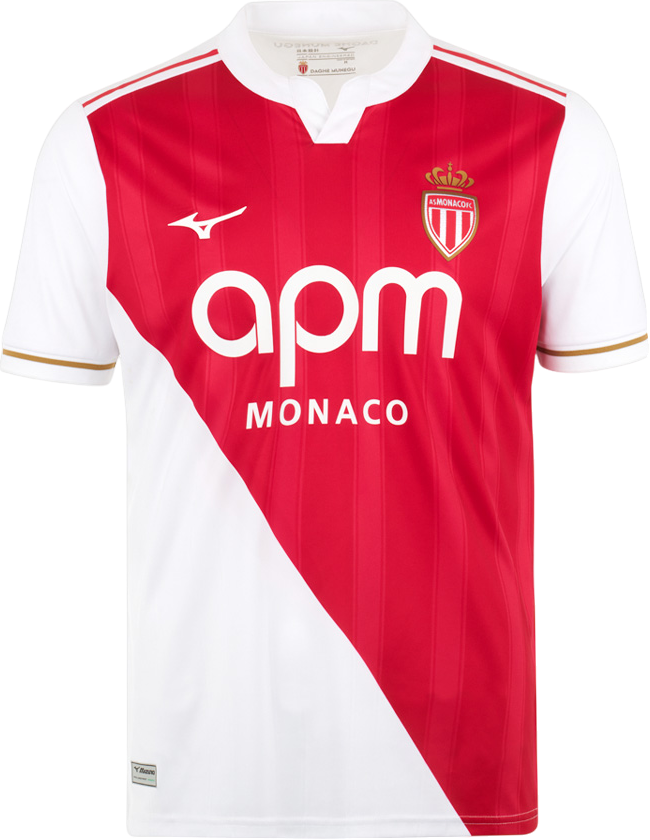 Jersey Mizuno AS Monaco Home Jersey 2025/26 Vit | p2gacx75-59