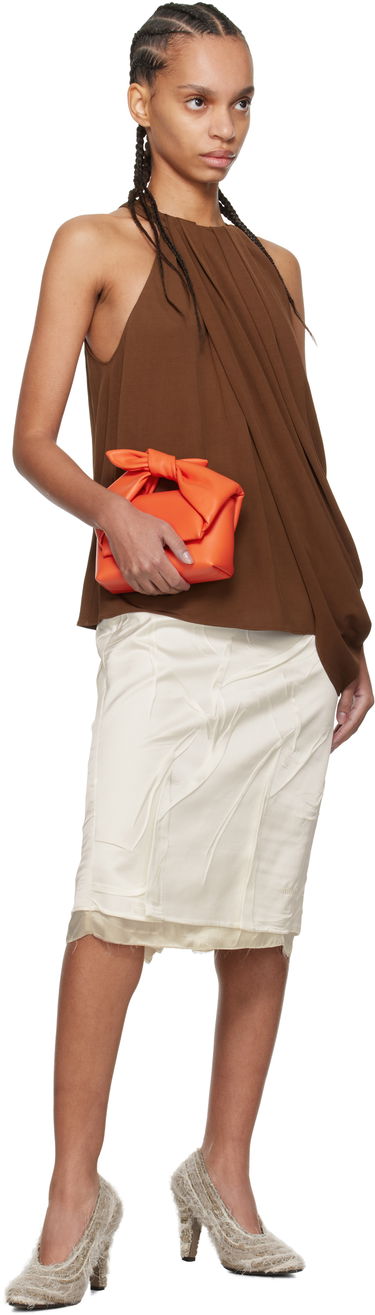 Axelväska JW Anderson JW Anderson Small Bow Twister Top Handle Bag Orange | HB0699-LA0355, 3