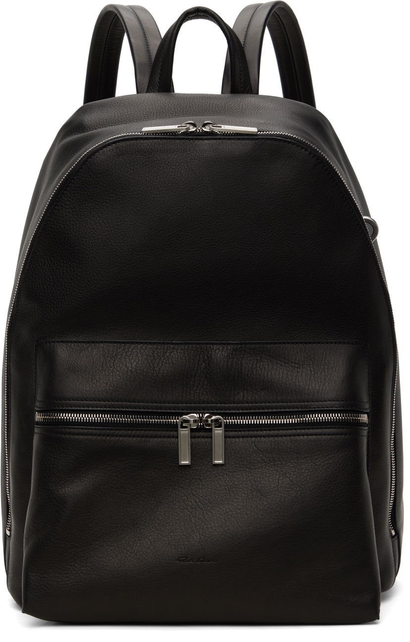 Ryggsäck Rick Owens Rick Owens Hollywood Leather Backpack Svart | RA01E0671 LCN