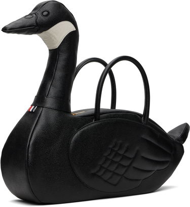 Handväska Thom Browne Thom Browne Pebble Grain Goose Bag Svart | UAG227A-00198, 2